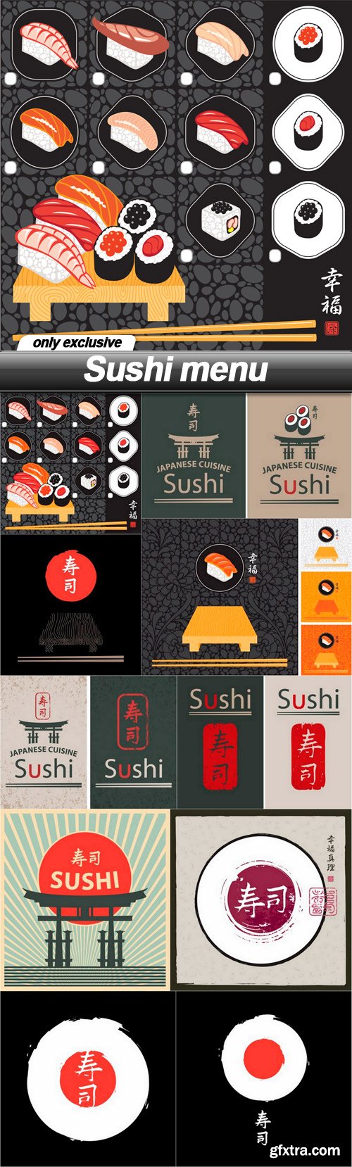 Sushi menu - 10 EPS