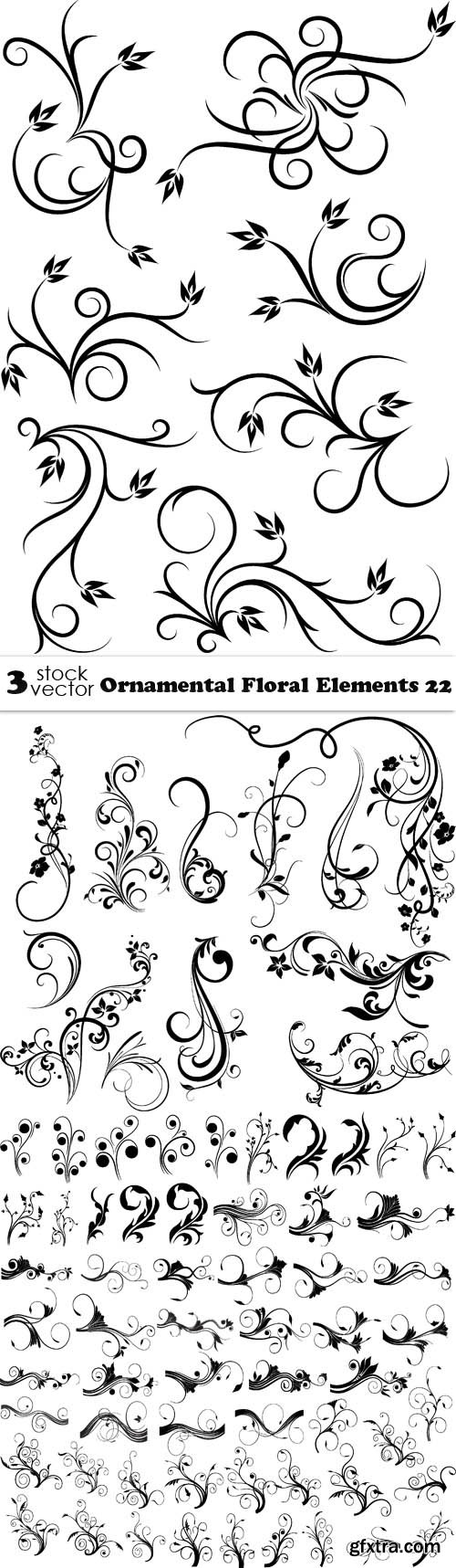 Vectors - Ornamental Floral Elements 22