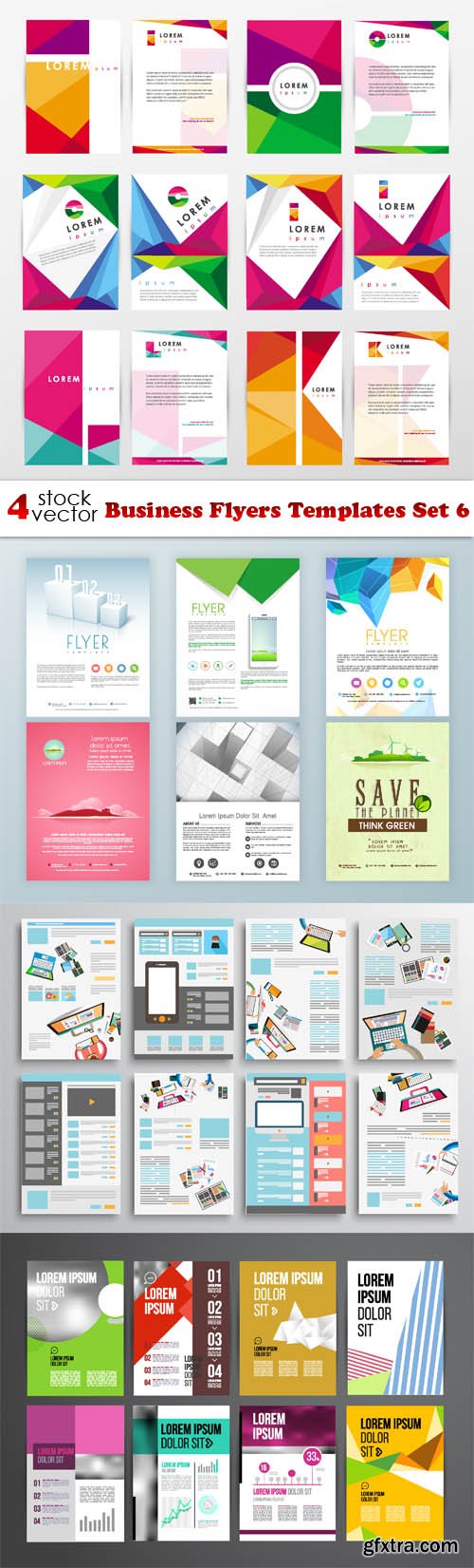 Vectors - Business Flyers Templates Set 6