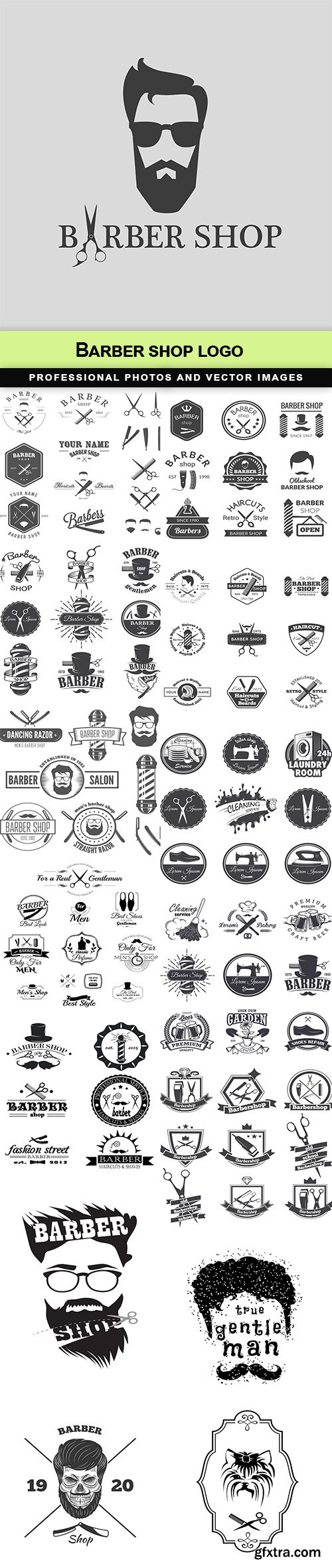 Barber shop logo - 15 EPS