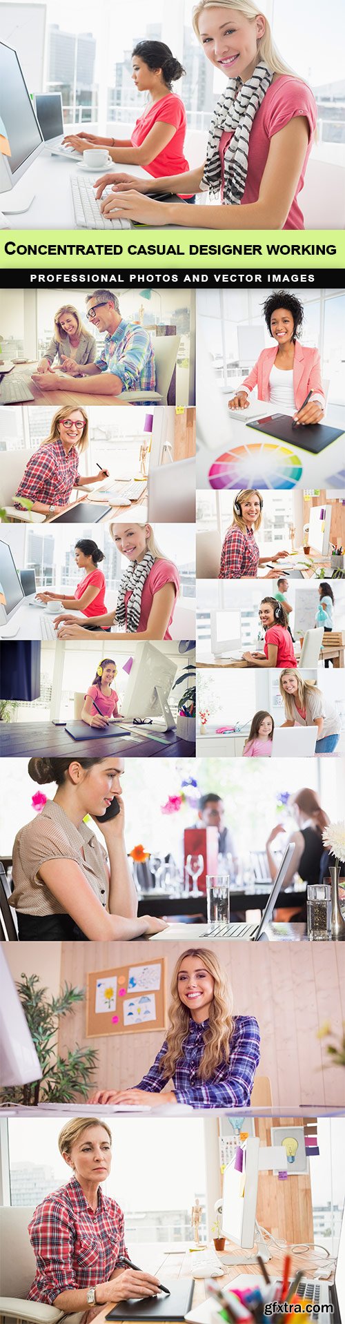 Concentrated casual designer working - 11 UHQ JPEG