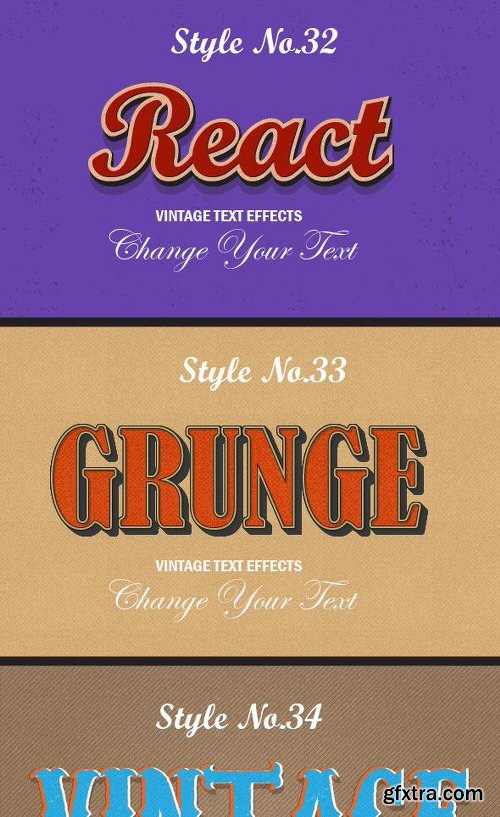 Graphicriver Bundle of Retro Vintage Text Effects 12913324