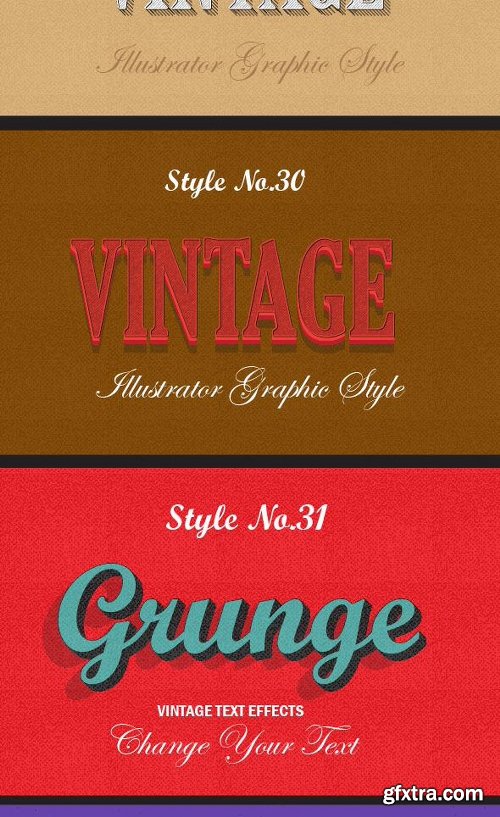 Graphicriver Bundle of Retro Vintage Text Effects 12913324