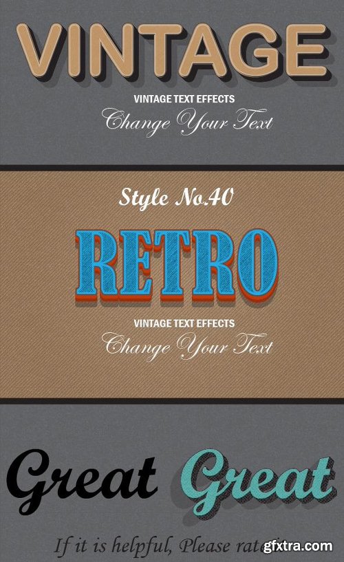 Graphicriver Bundle of Retro Vintage Text Effects 12913324