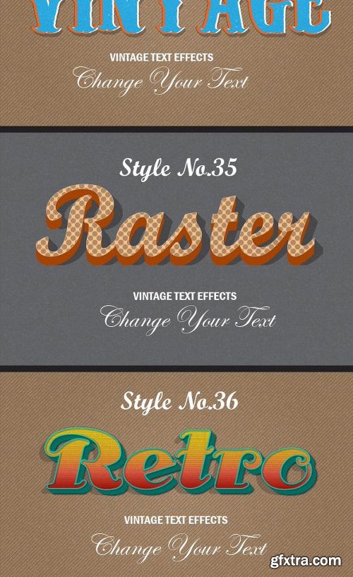 Graphicriver Bundle of Retro Vintage Text Effects 12913324