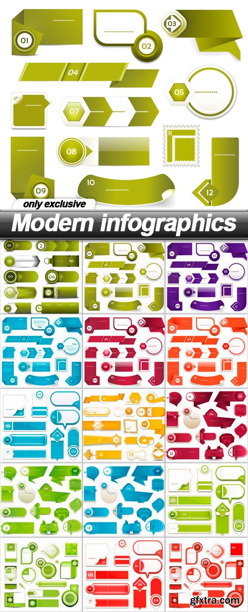 Modern infographics - 15 EPS