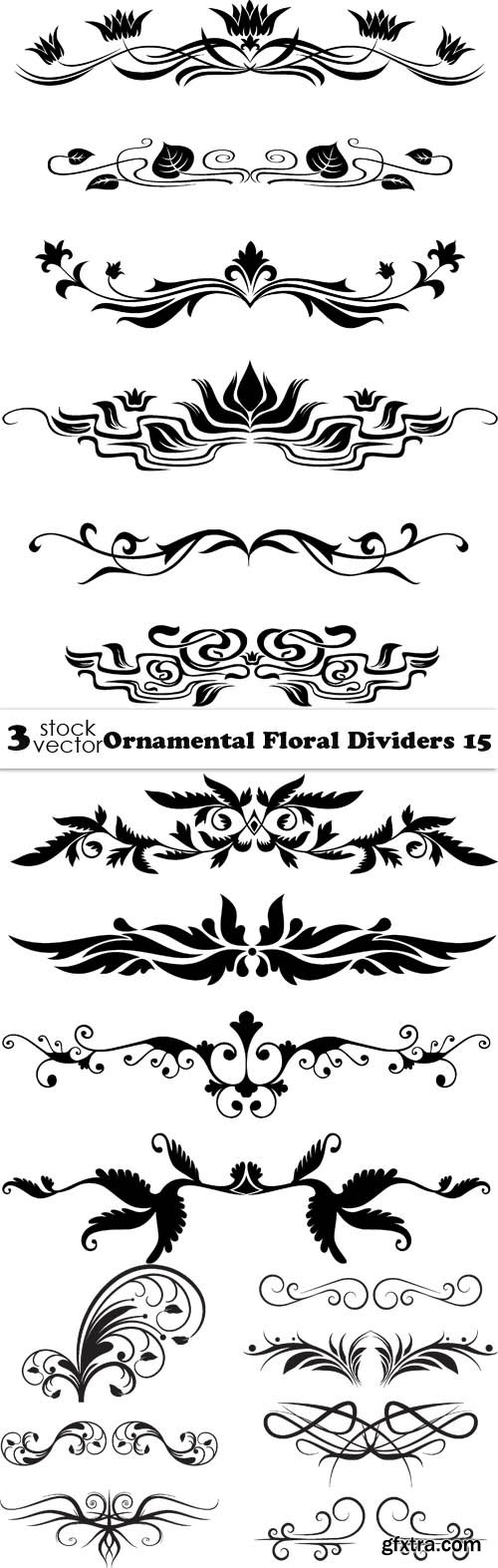 Vectors - Ornamental Floral Dividers 15