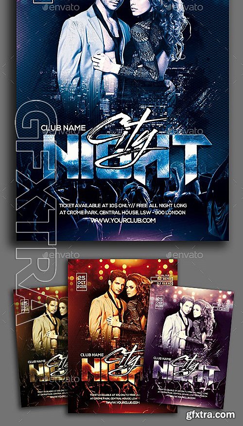 GraphicRiver - City Night Party Flyer 13124058