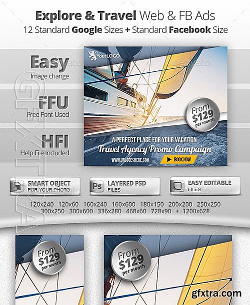 GraphicRiver - Explore & Travel Web & Facebook Banners 13182391