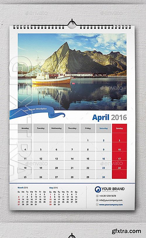 GraphicRiver - Wall Calendar 2016 13122707