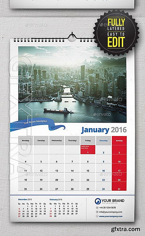 GraphicRiver - Wall Calendar 2016 13122707