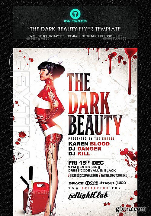 GraphicRiver - Sexy Dark Horror Nurse Flyer Template 13117295