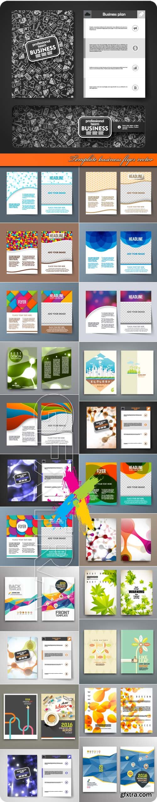 Template business flyer vector