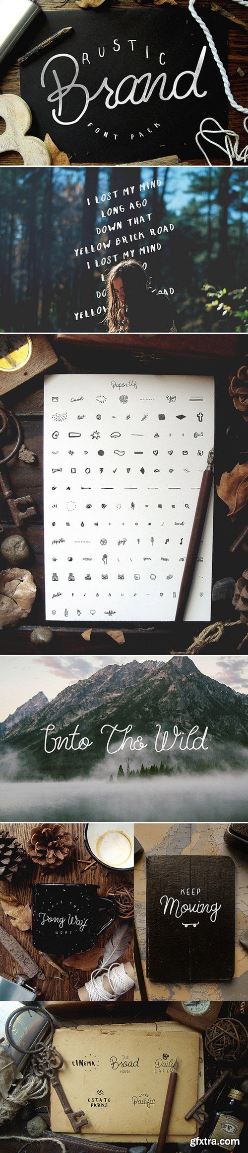 CM - Rustic Brand - 5 Font Pack 395685