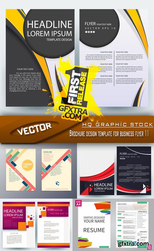 Stock Vector - Brochure design template for business flyer 11