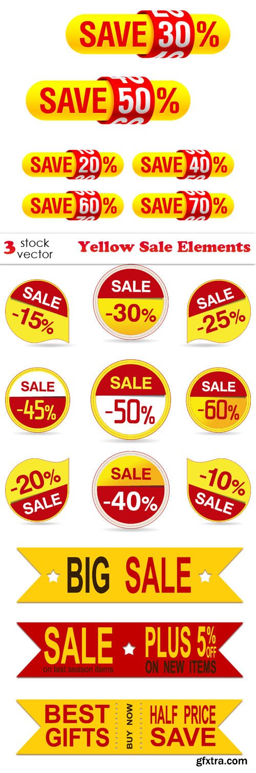 Vectors - Yellow Sale Elements