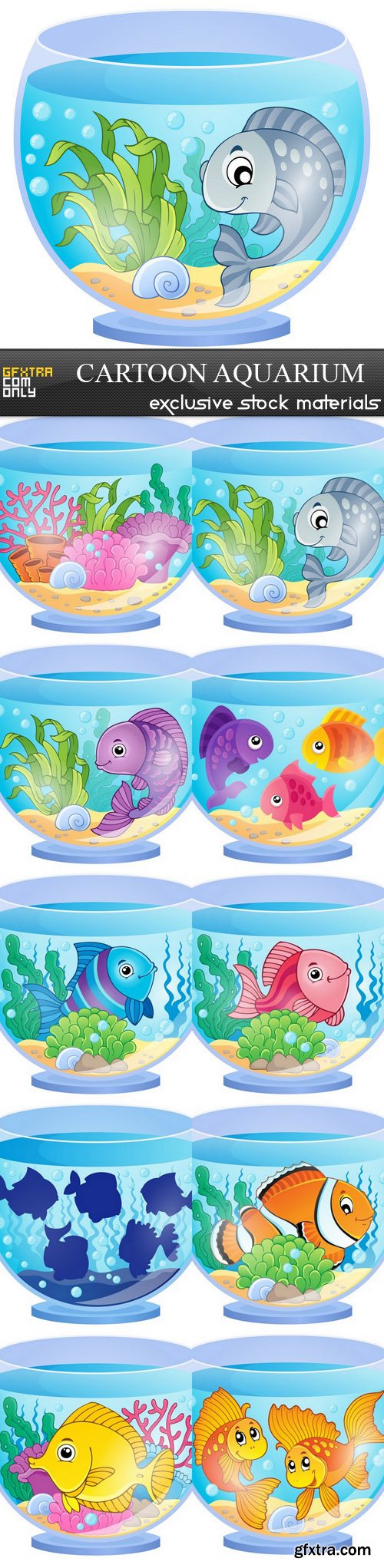 Cartoon Aquarium - 10xEPS