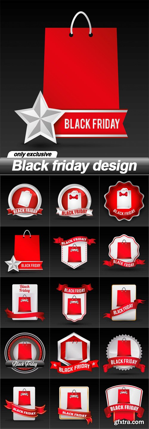 Black friday design - 15 EPS