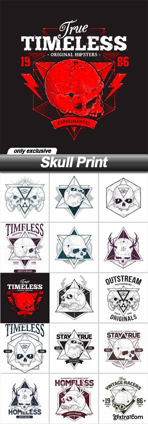 Skull Print - 15 EPS