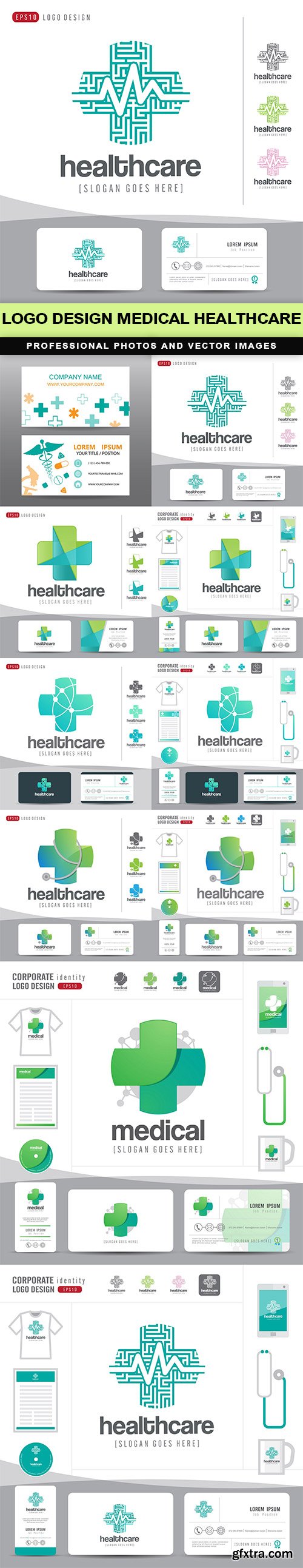 logo design medical healthcare - 10 EPS