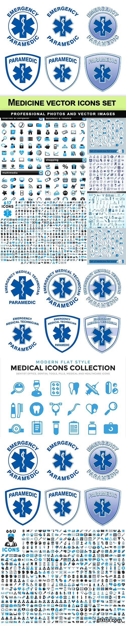 Medicine vector icons set - 10 EPS