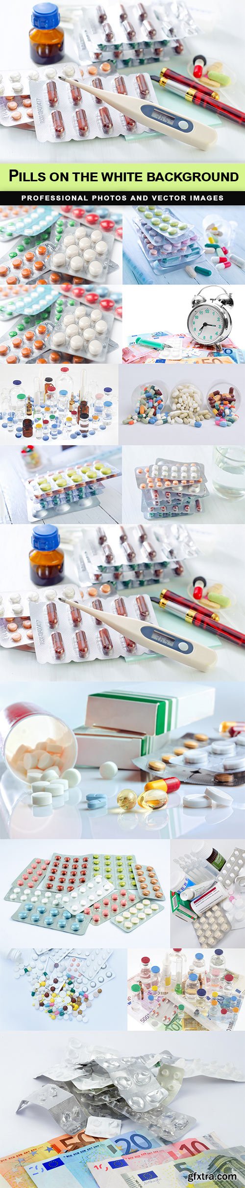 Pills on the white background - 15 UHQ JPEG