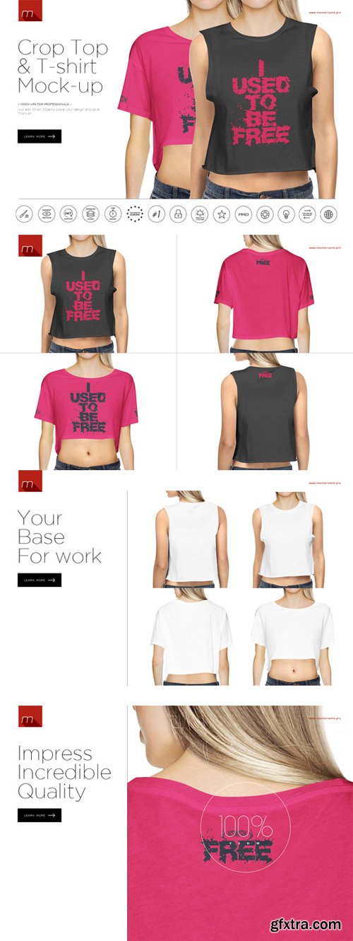 CM - Crop Top & T-Shirt Mock-up 397510