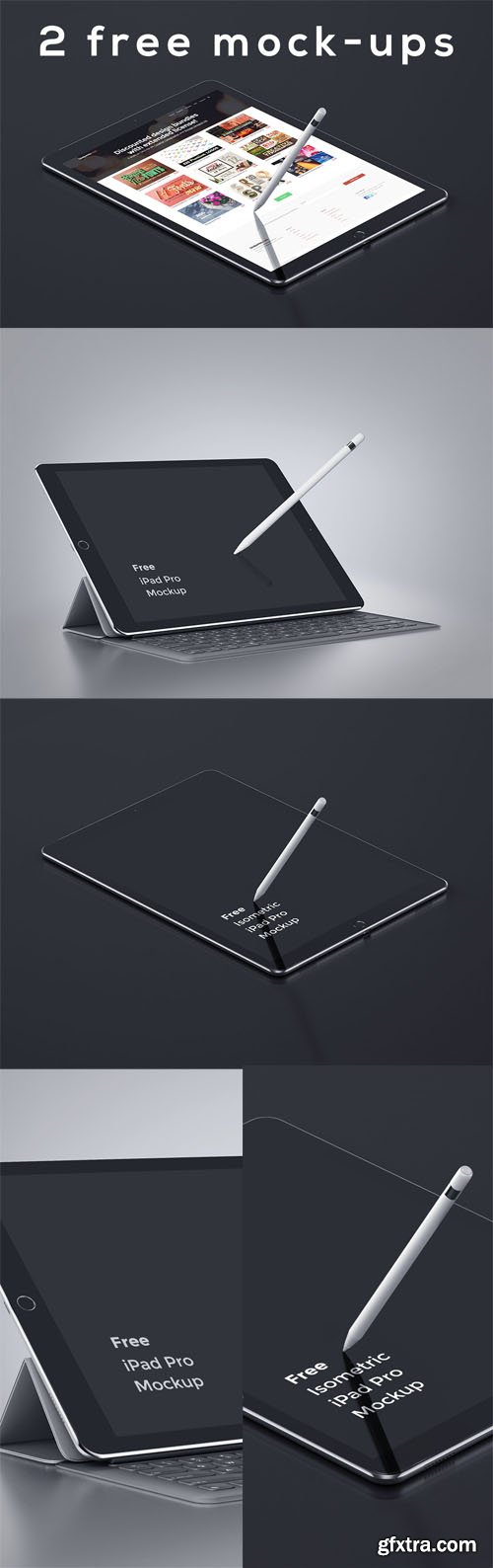 2 iPad Presentation Mock-up Templates