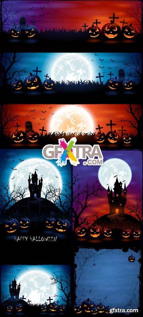 Halloween 2015 Backgrounds Vector 2