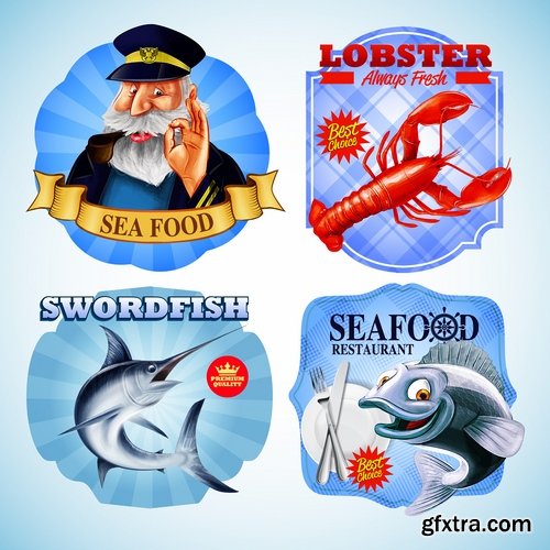 Collection of vector picture cartoon pirate captain sailor anchor Sea 25  EPS