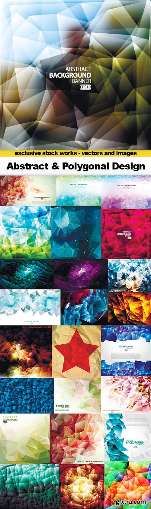 Abstract & Polygonal Design Background, 25x EPS