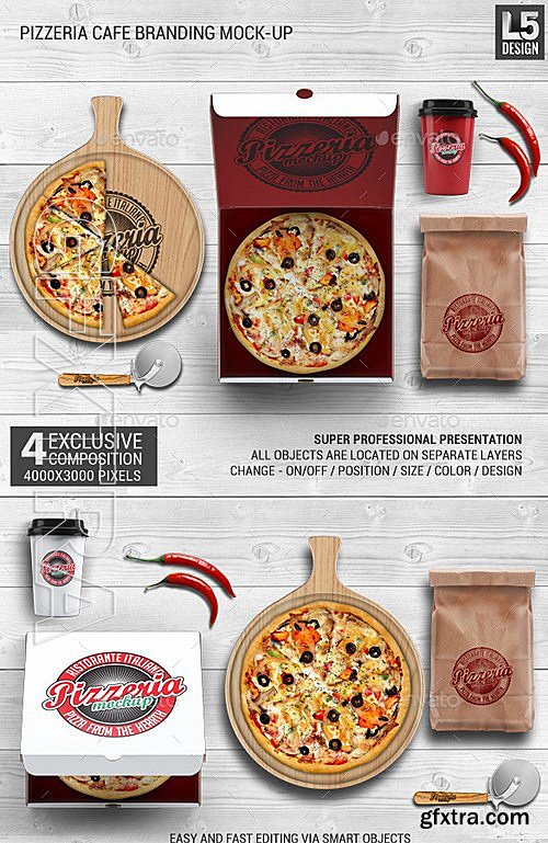 GraphicRiver - Pizzeria Branding Identity Mock-up 13226785