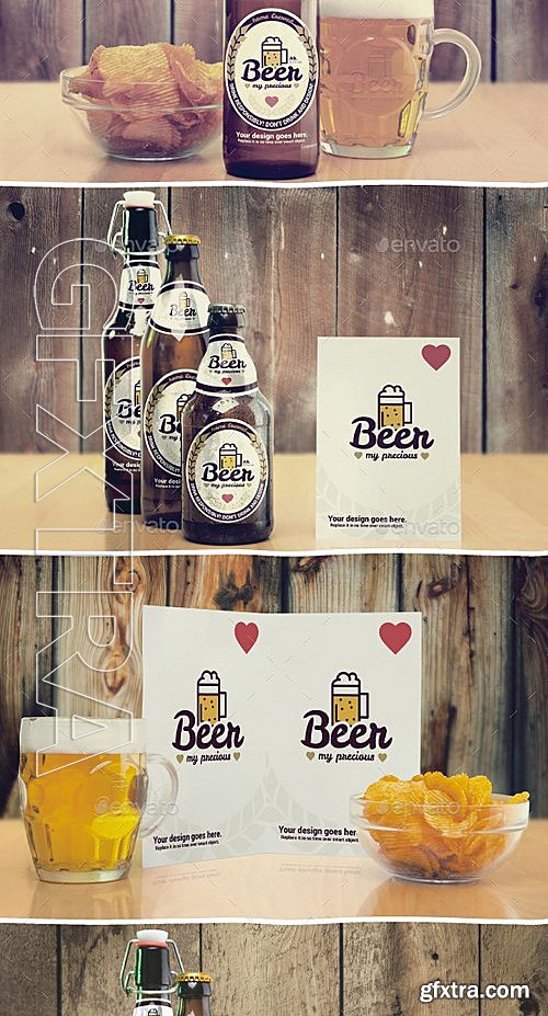 GraphicRiver - Beer Package & Branding Mock-up - Retro Edition 13220756