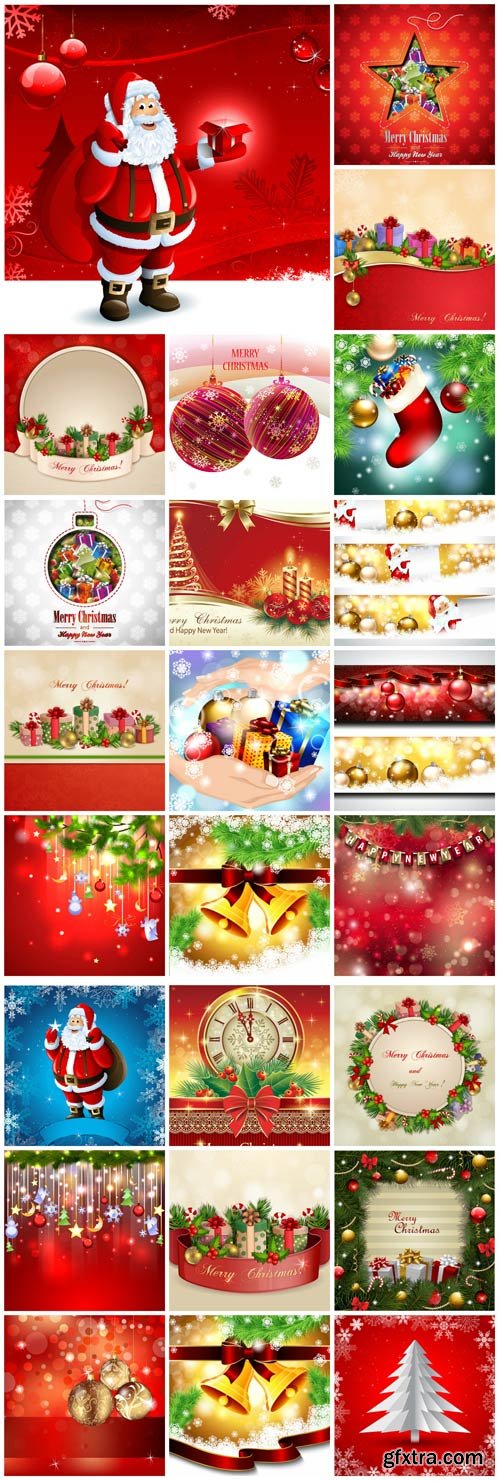 Christmas, new year, winter backgrounds, vector illustration