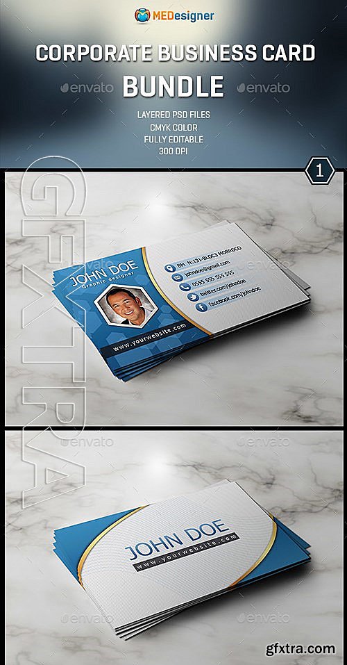 GraphicRiver - 3 Corporate Business Card - Bundle 13117757