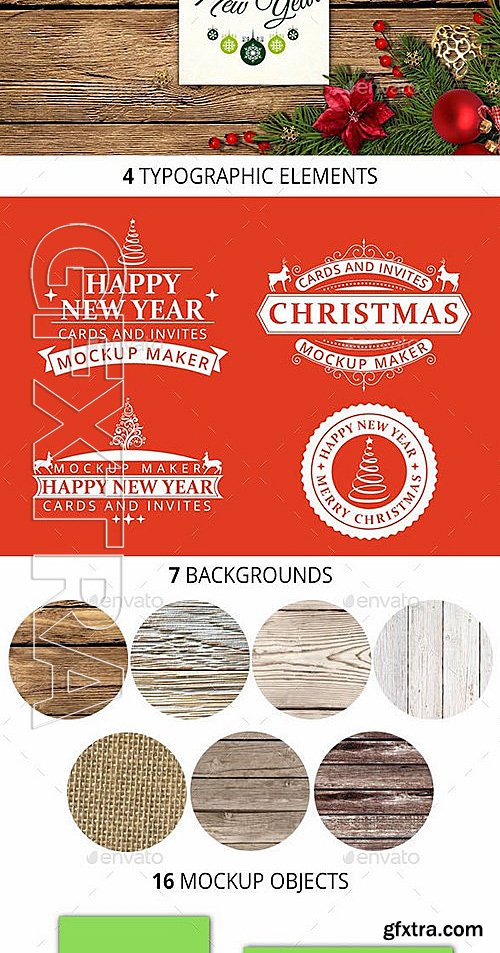 GraphicRiver - Happy New Year Cards And Invites Mockup Maker 12701120