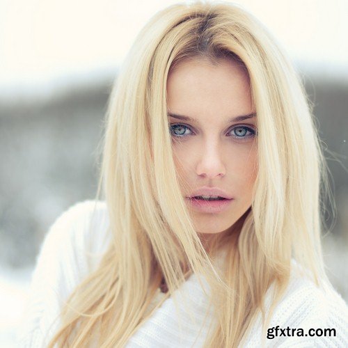 Fashion blonde girl portrait