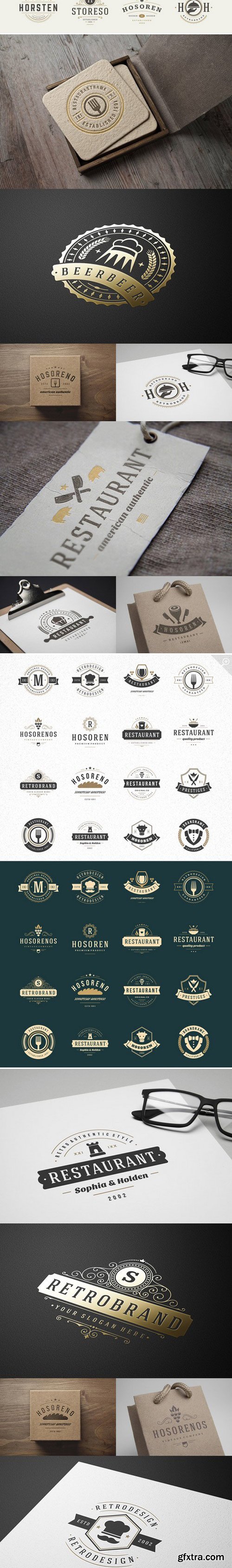 CM - 80 Restaurant Logotypes and Badges 398781