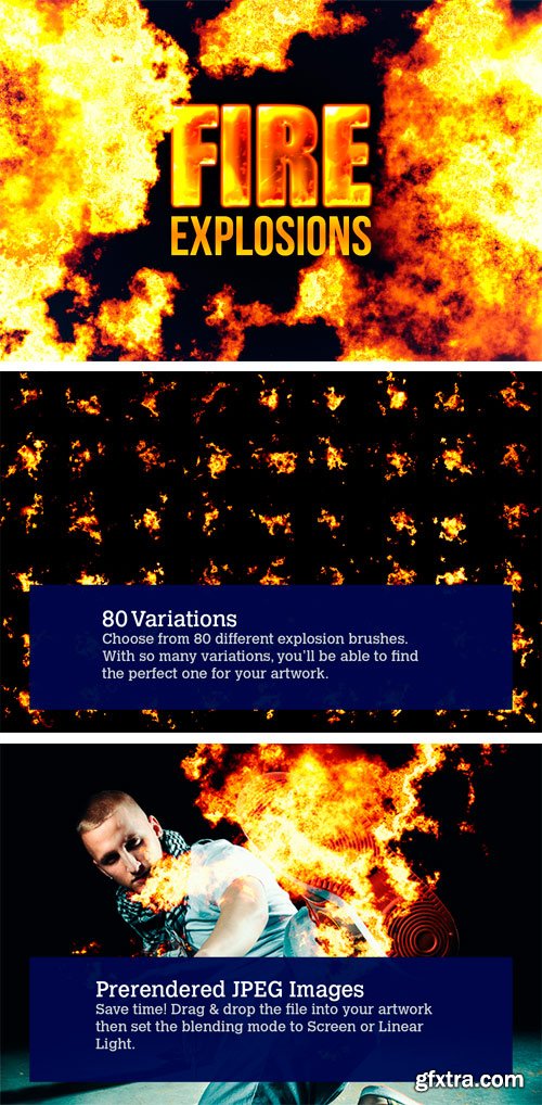 CM 3323 - 80 Photorealistic Fire Explosions