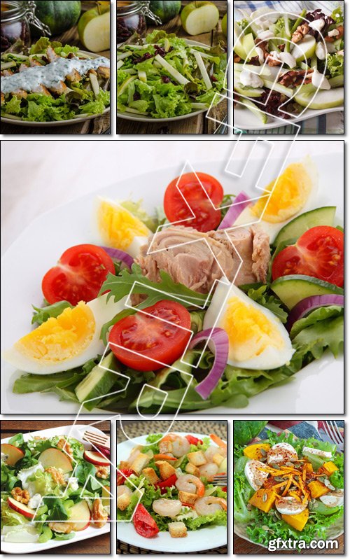 Salad, very simple and delicious salad - Stock photo