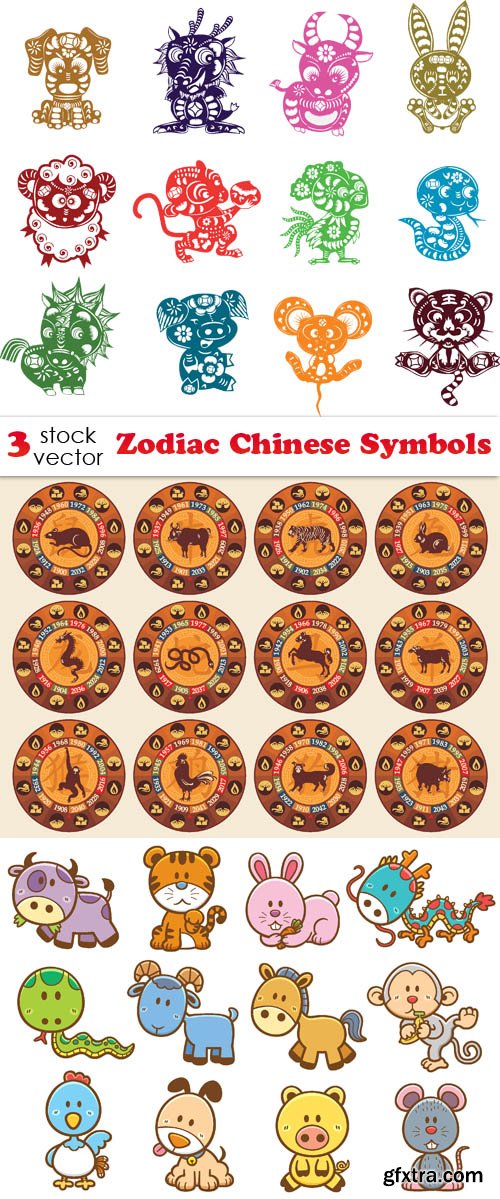 Vectors - Zodiac Chinese Symbols