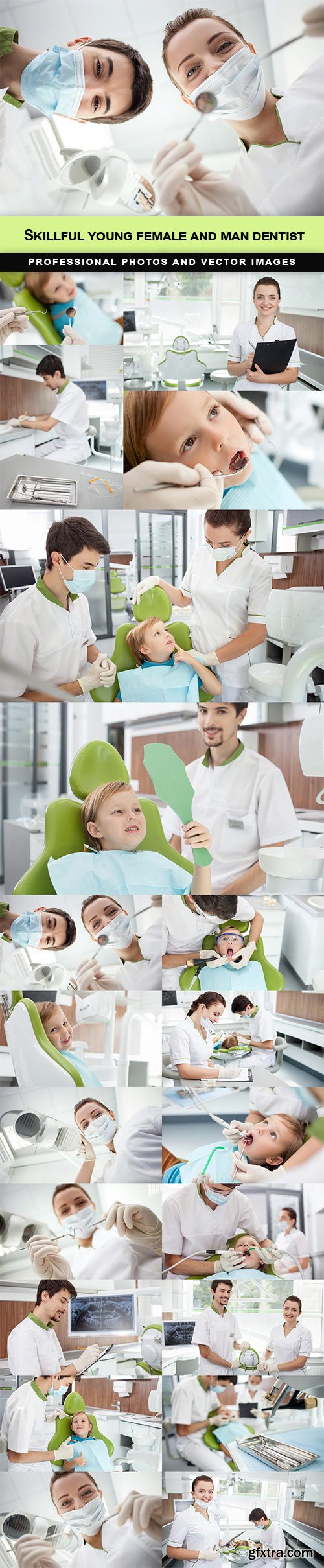 Skillful young female and man dentist - 20 UHQ JPEG