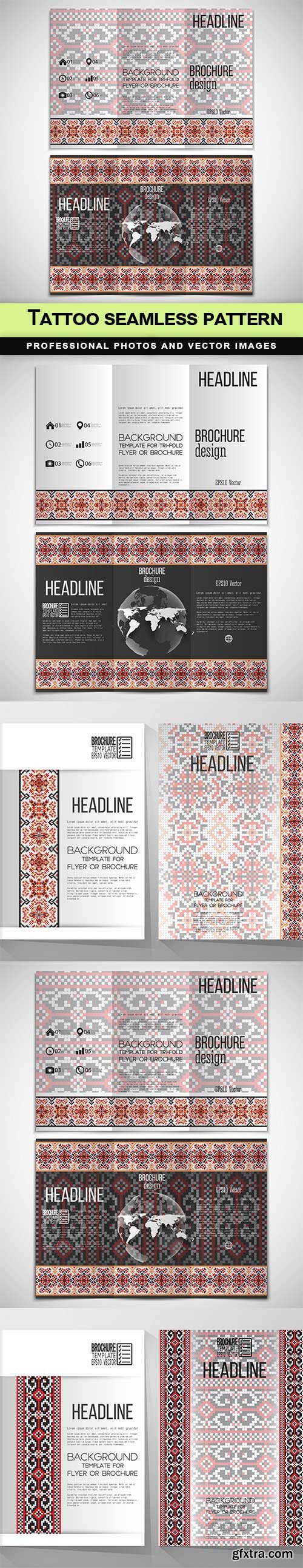 Ukranian style brochure templates - 4 EPS