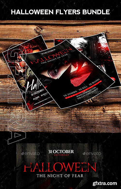 GraphicRiver - Halloween Flyer Bundle 13183768