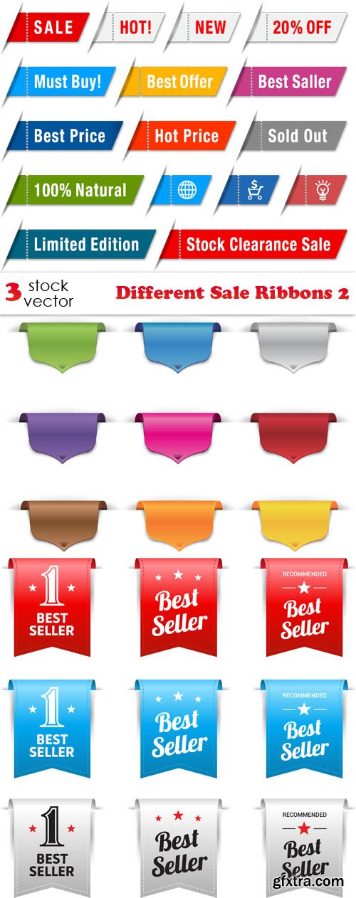 Vectors - Different Sale Ribbons 2