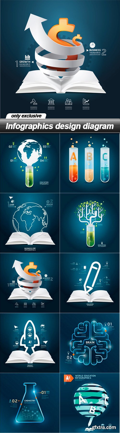 Infographics design diagram - 10 EPS