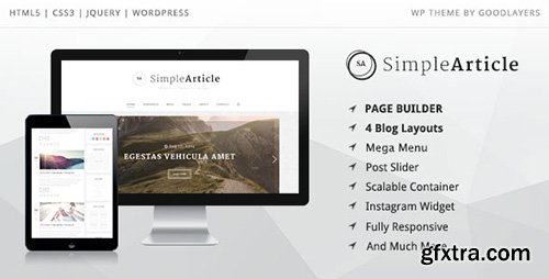 ThemeForest - Simple Article v1.0 - Wordpress Theme For Personal Blog - 8099933