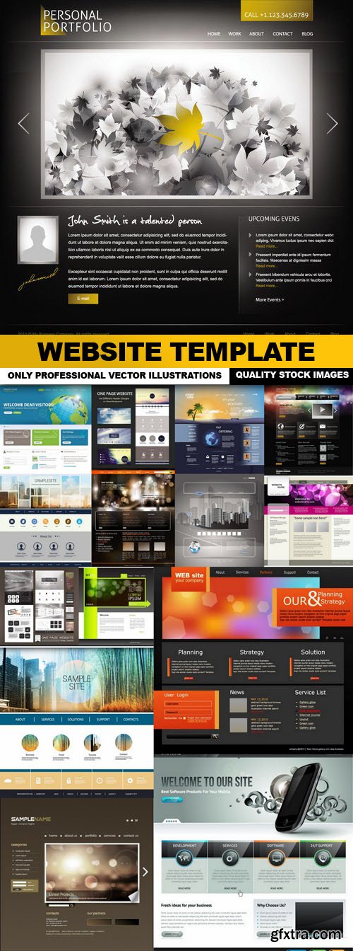 Website Template - 15 Vector