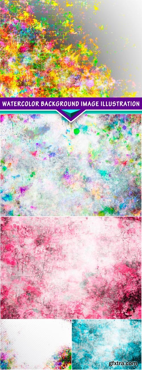 Watercolor background image illustration 5x JPEG