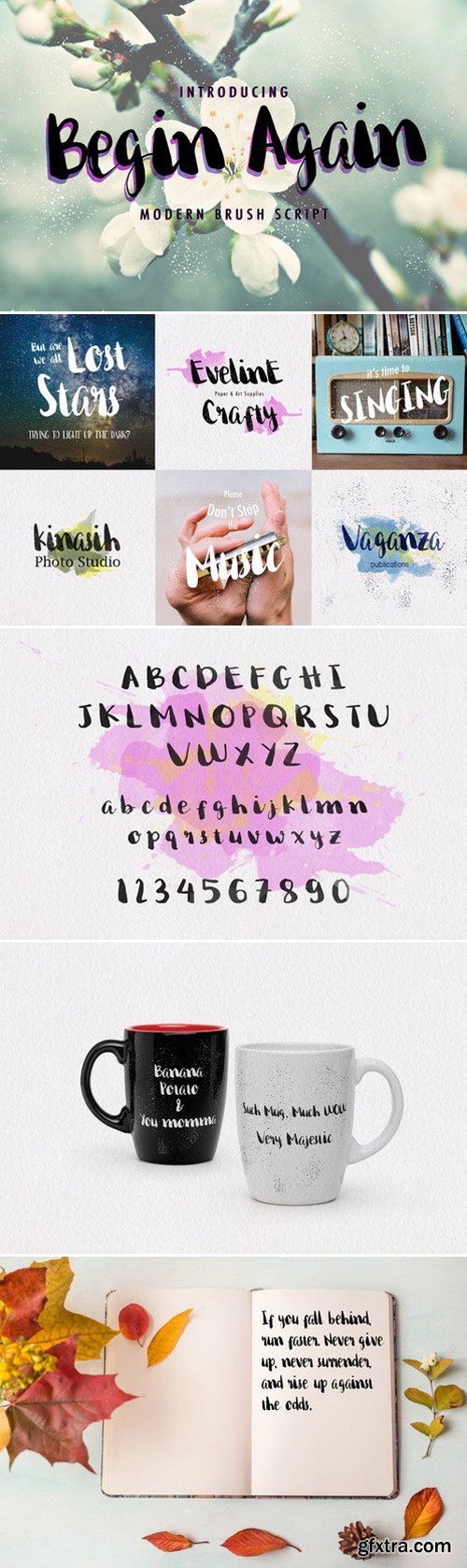 CM - Begin Again Brush Typeface 381334